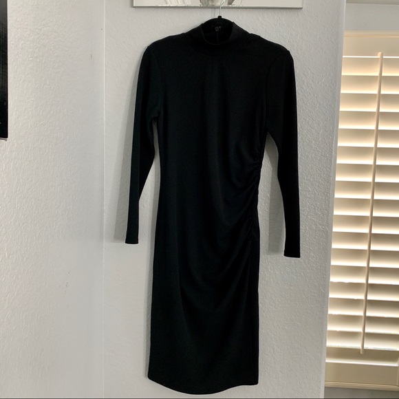 Chelsea28 Black Long Sleeve Cocktail Dress - Picture 4 of 11